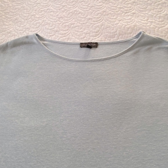 The Limited Linen Blend Boatneck Oversized Light Blue Dolman Sleeve Size Medium - Picture 5 of 9